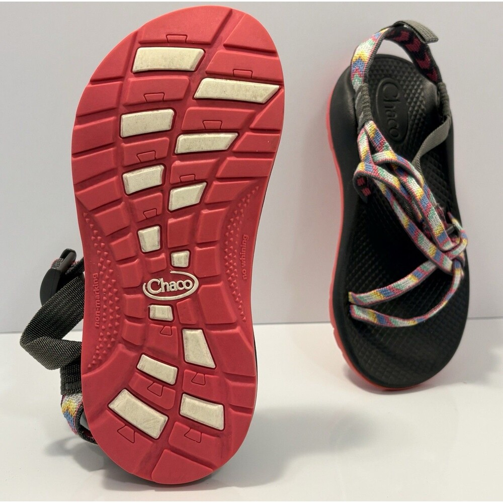 CHACO Thin Strap Multicolor Waterproof Sport Sandals Girls Size 3